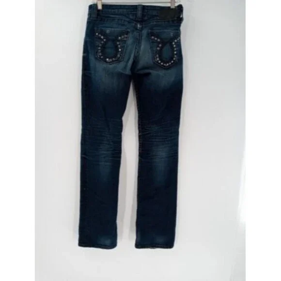 Women's Big Star Liv Low Rise Boot Cut Dark Wash Jeans Size 26L - Picture 8 of 10